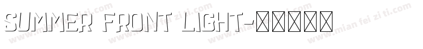 summer front light字体转换
